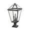 Z-Lite Talbot 3 Light Outdoor Pier Mounted Fixture, Black & Clear Beveled 579PHXLR-533PM-BK - alternate 5